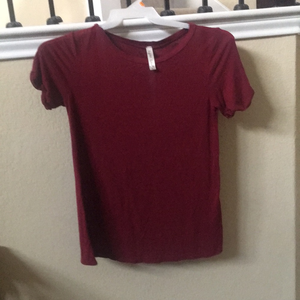2 small casual blouses (blue and red)